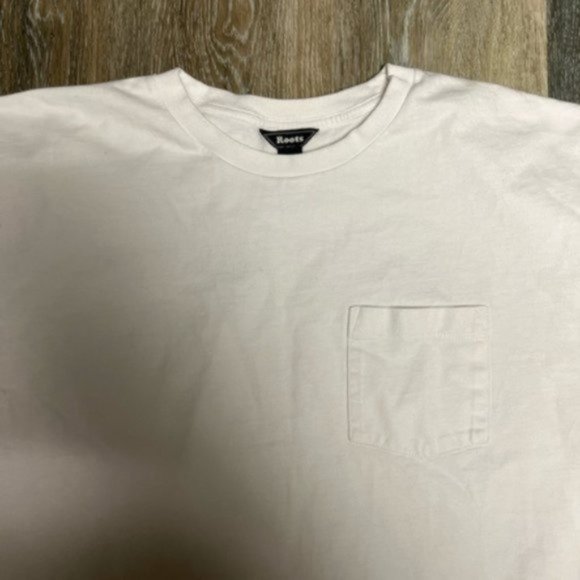 Roots Cropped Boxy White T-shirt Size XL - Picture 5 of 6